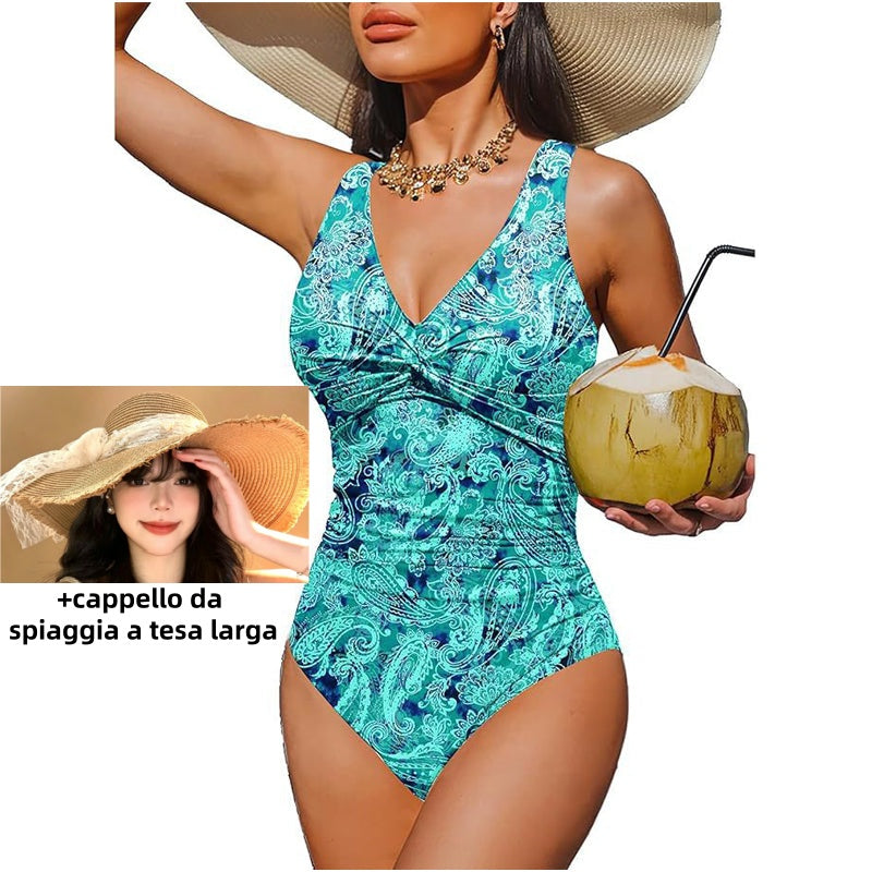 Costume da Bagno Intero Donna Modellante Effetto Pancia Piatta