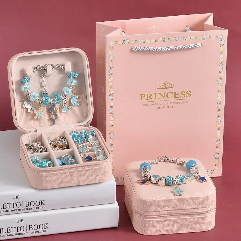 (🔥BEST GIFT TO MY GRANDDAUGHTER🔥)  Gift Boxed Charm Bracelet Jewerly Making Kit - 49% OFF ONLY TODAY