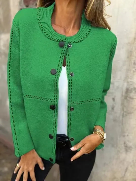Classic Knit Bomber Cardigan Jacket