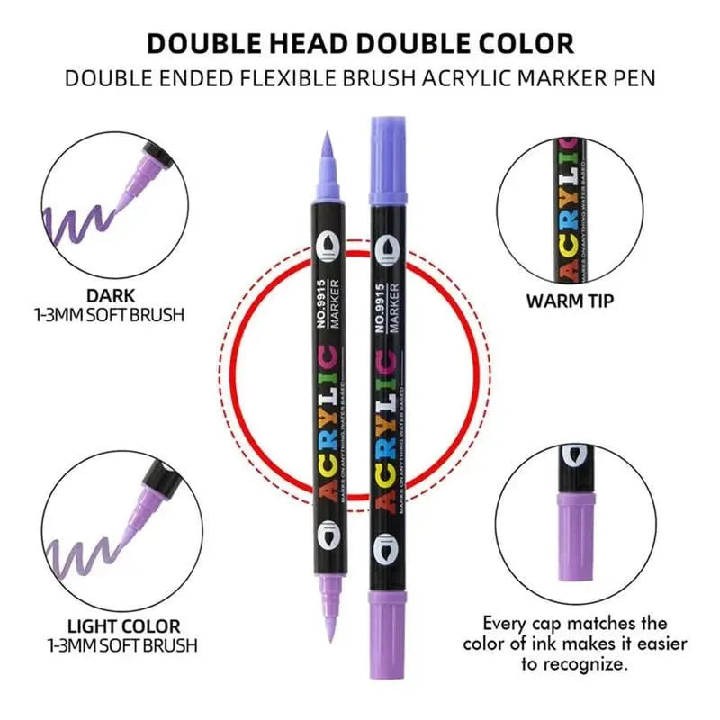 Dual Tip Acrylic Paint Pen Marker