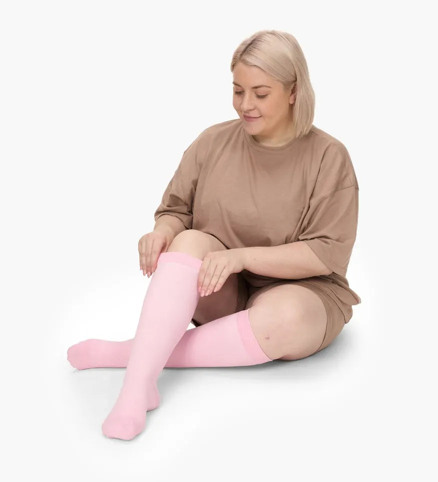 Widened Compression Stockings For Pain Relief