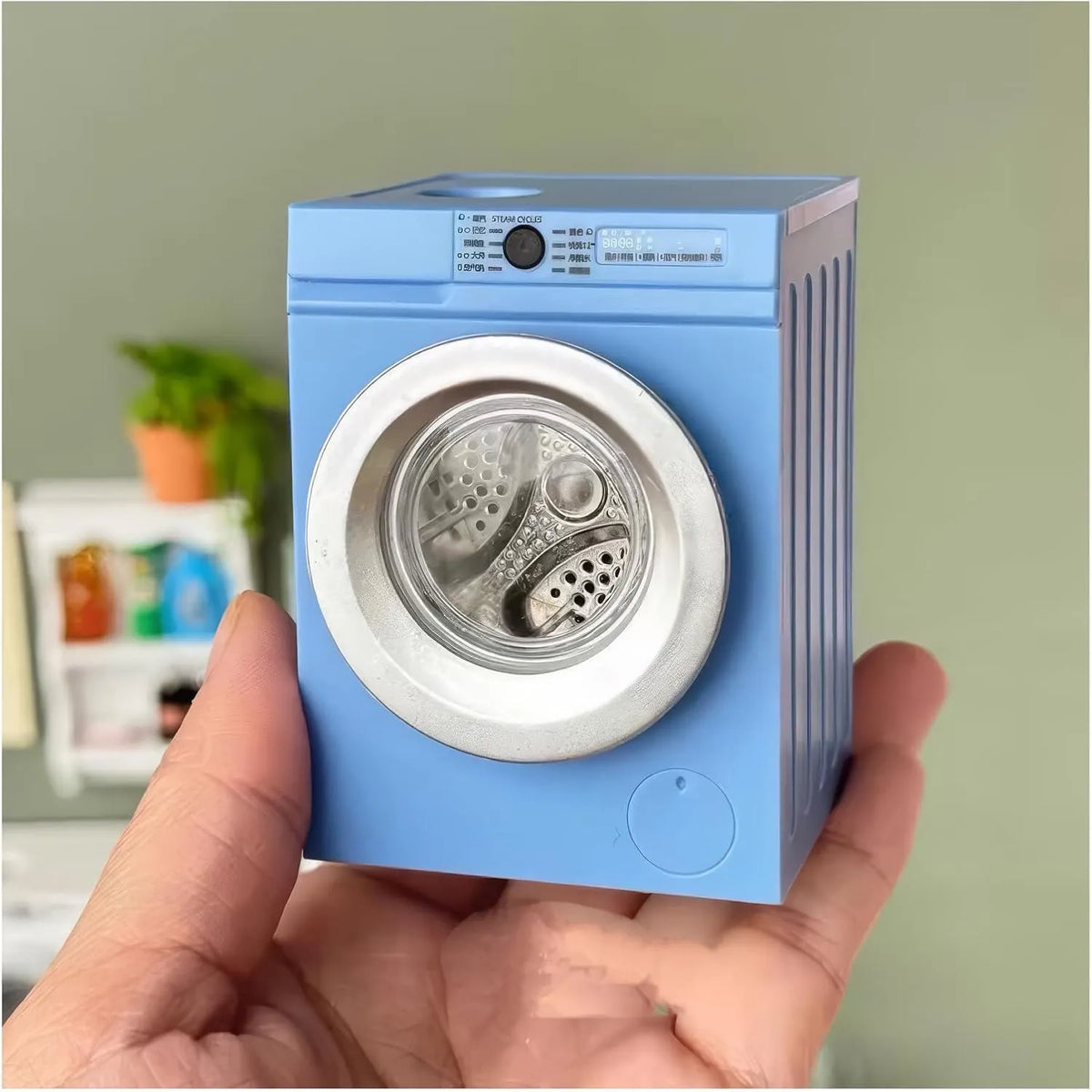 🌀Mini Washing Machine Model - Real Rotating Drum Design, 1:12 Dollhouse Miniature Washing Machine