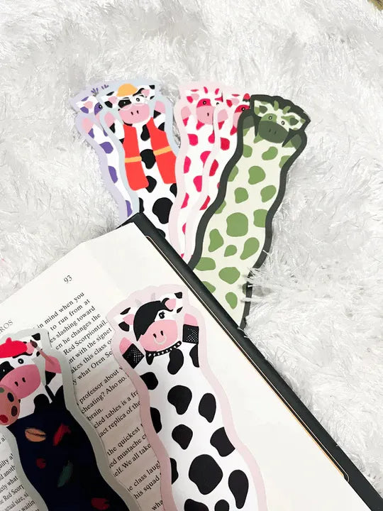 🔥LAST DAY BUY 5 GET 5 FREE - 🐄📚✨Wavy Cow Bookmarks