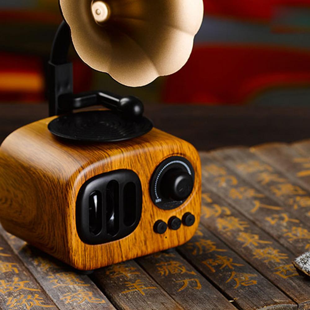 🔥Last 4 hours Sale: Save 50%- ❤️Retro Wooden Phonograph Bluetooth Speaker