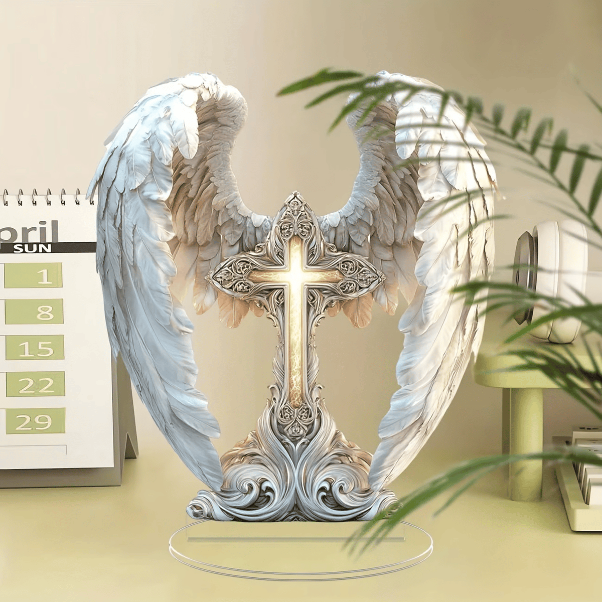 Gorgeous Angel Wings Cross Decoration✝️