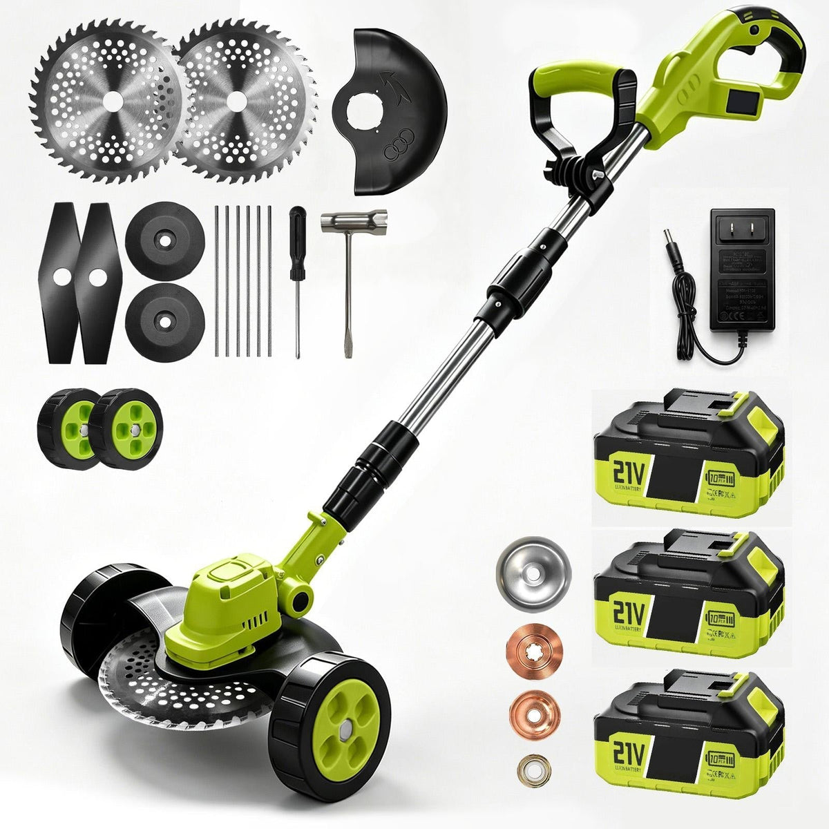🔥 Save Big 58% OFF Today 🌿3-in-1 Cordless Lawn Mower with 2×21V Batteries – German Quality Lightweight Grass Trimmer & Edger for Small to Medium Gardens🚚 FREE Shipping