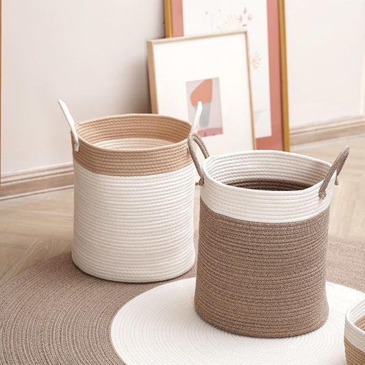 Handwoven Cotton Carryall Baskets