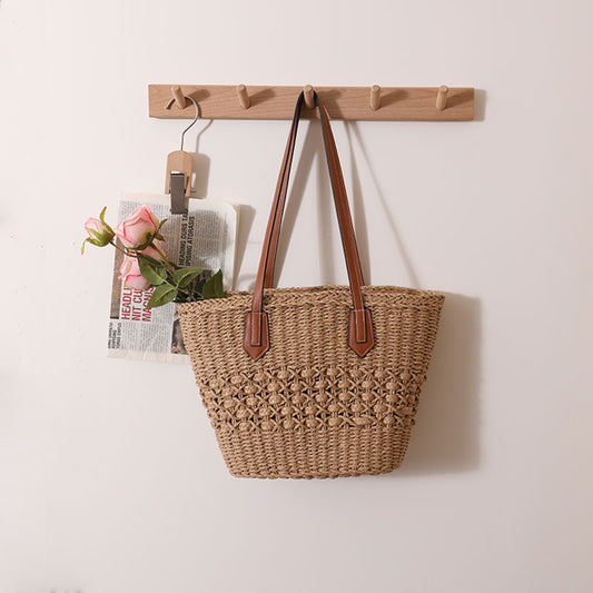 Handwoven Straw Shoulder Bag