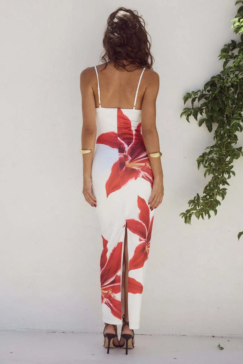 Floral Print Sexy Slim Fit Maxi Dress🌺Buy 2 Free Shipping