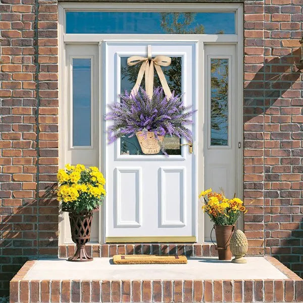 Lavender Basket Wreath-Front Door Wreath