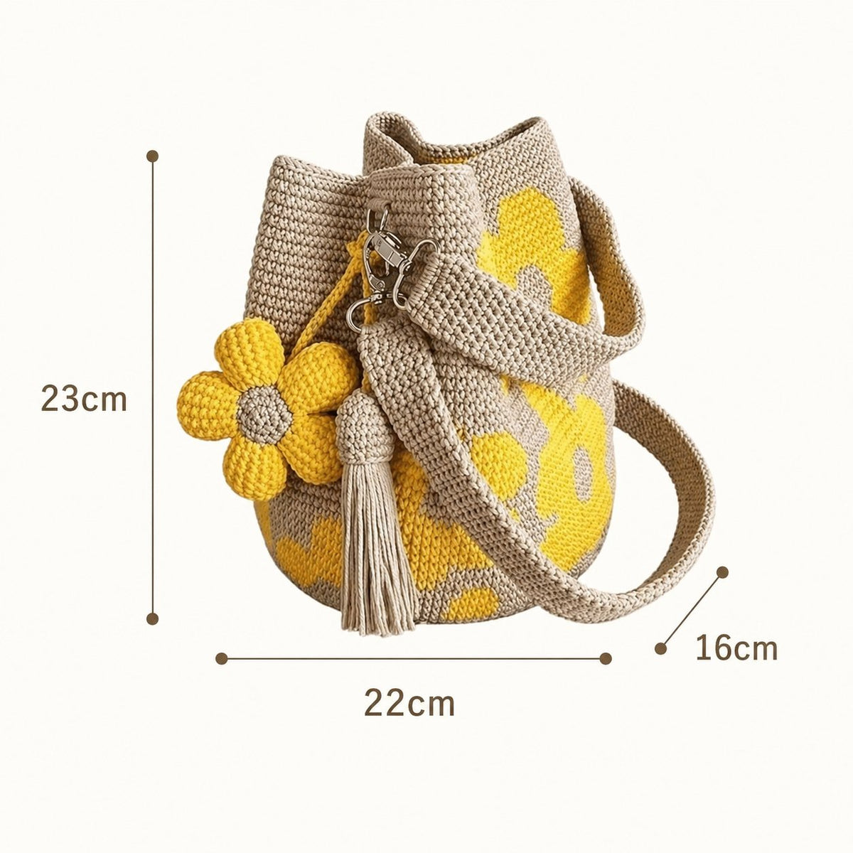 🎉Handmade Crochet Flower Tote 🌼✨