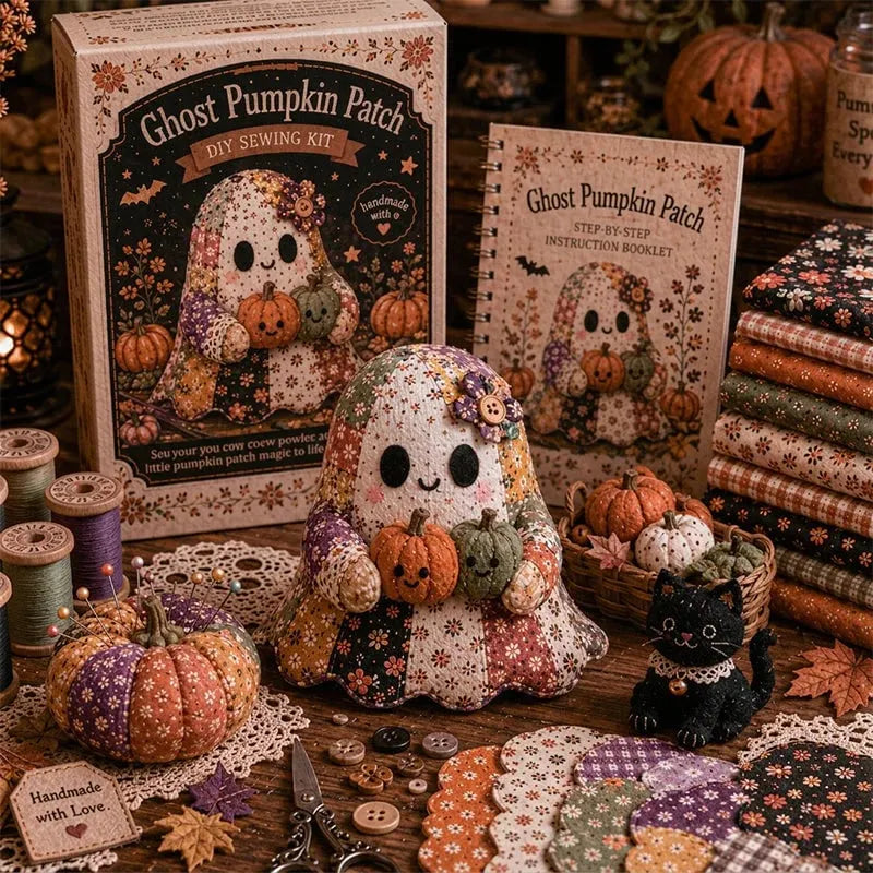 🔥HOT SALE🔥🔥LAST DAY 49% OFF🧵Little Ghost's Cozy Halloween DIY Patchwork Kit