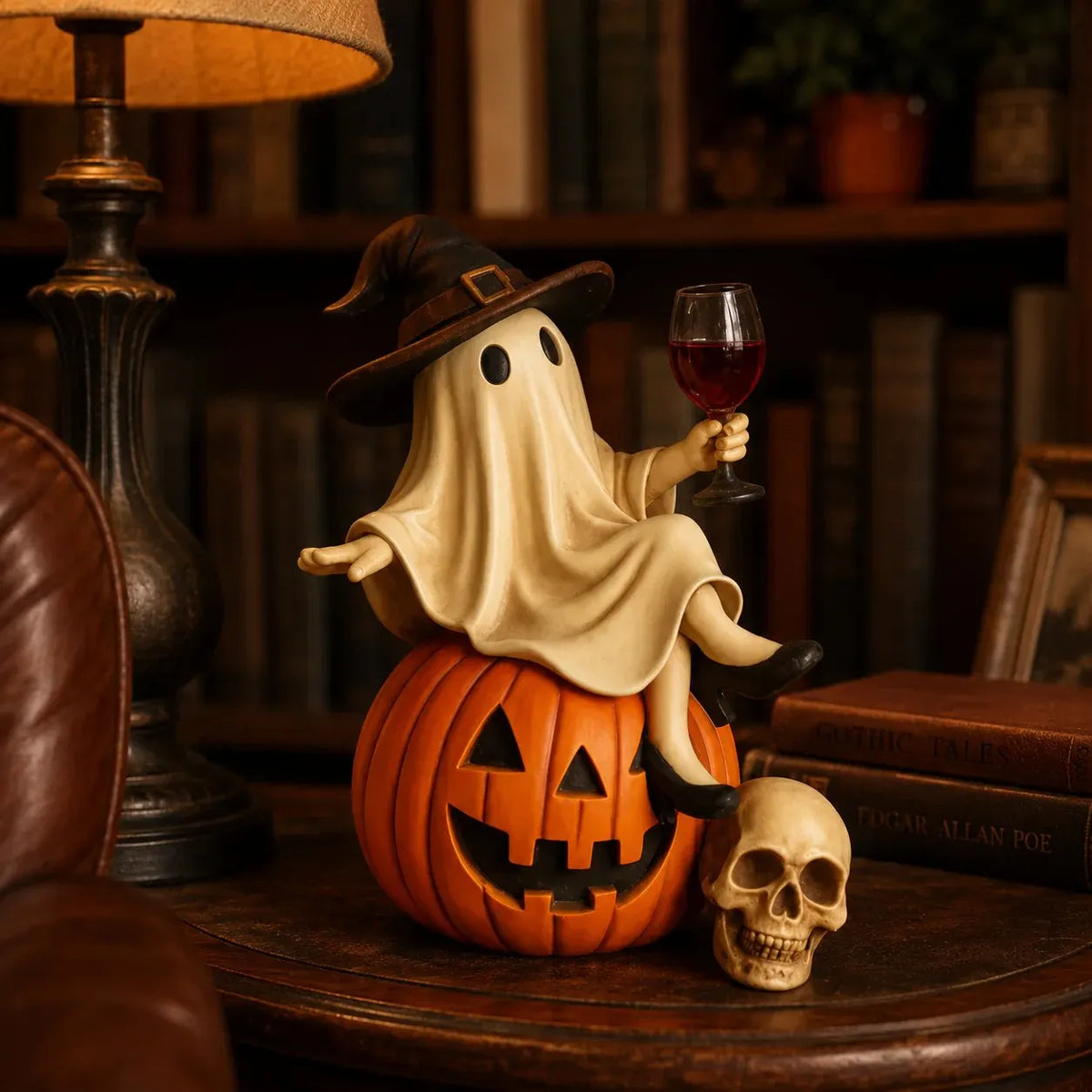 🔥HOT SALE🔥👻🍷Ghost Wine Night Halloween Decor