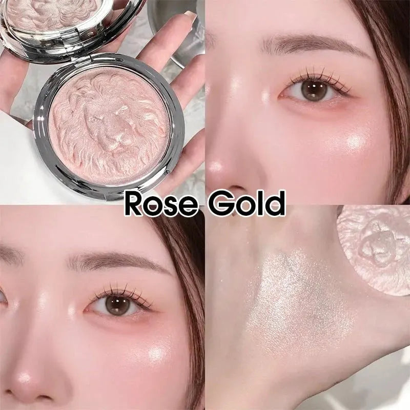 🔥HOT SALE🔥Lion Embossed Shimmer Highlighter Palette