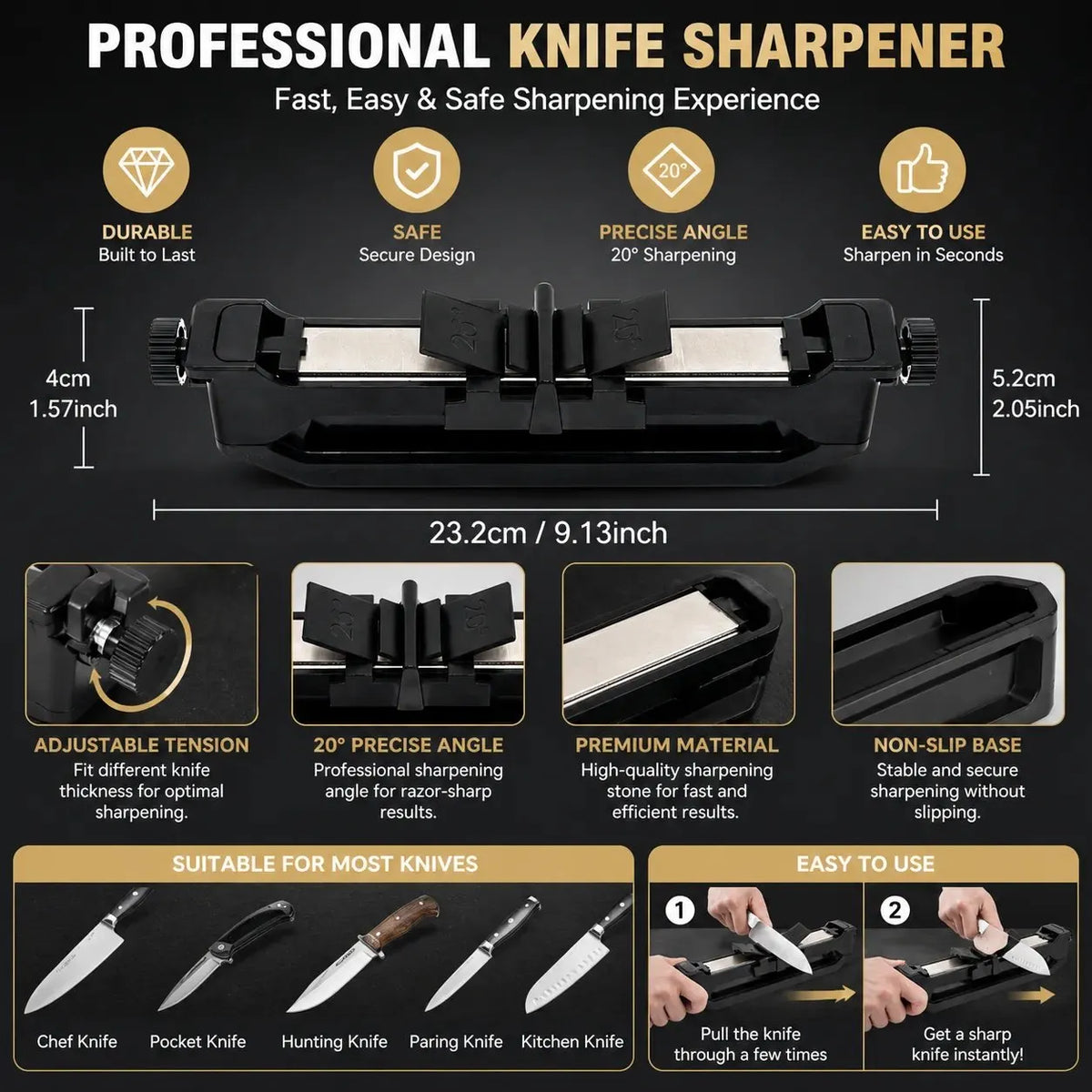 🔥 HOT SALE 🔥🛠️🔪Venture Portable Knife Sharpener