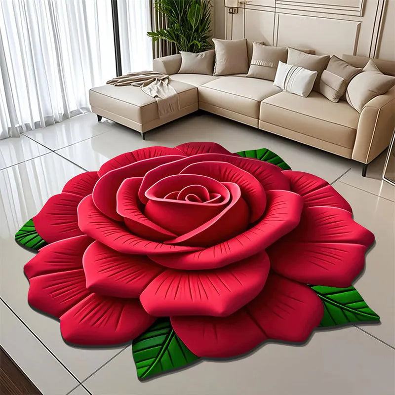 Floral Plush & Diatomaceous Earth Floor Mat