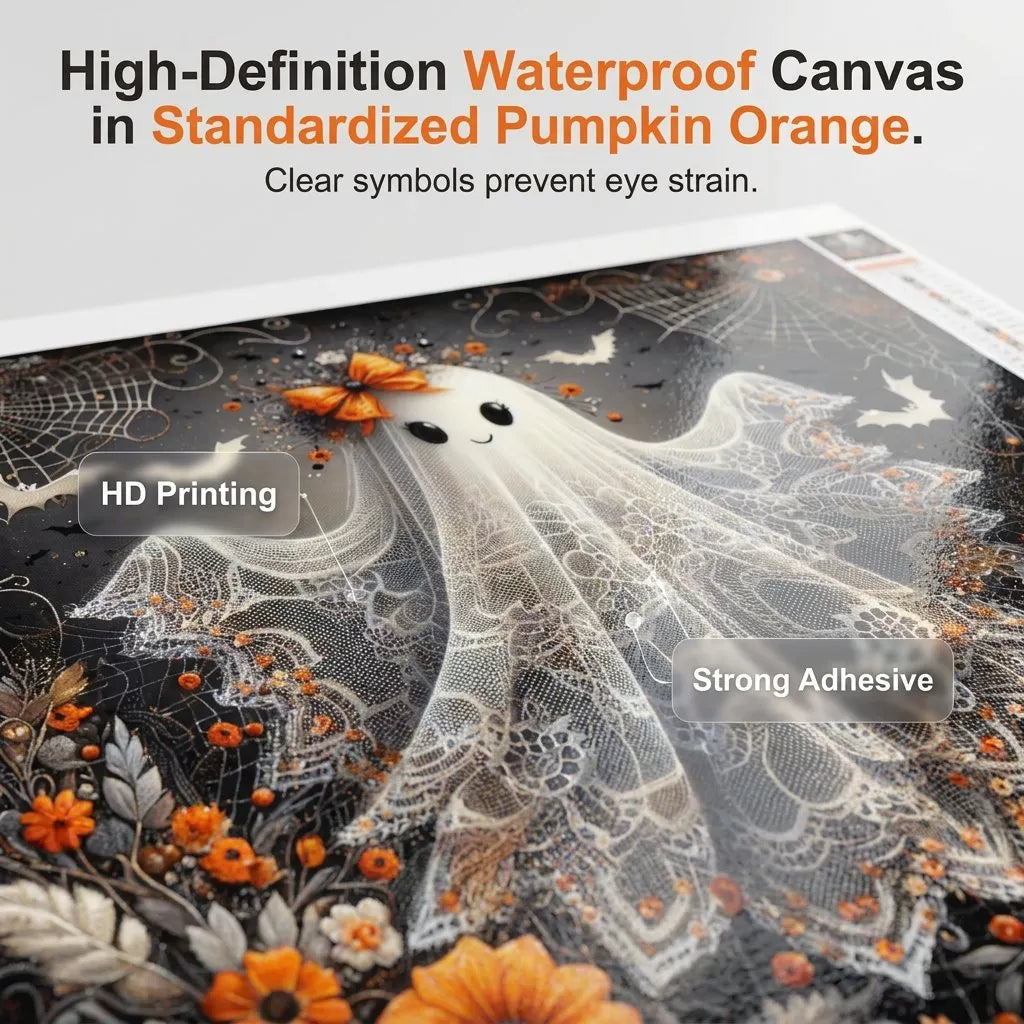 🎉 🔥HOT SALE🔥👻 Cute Halloween Ghost DIY Diamond Painting Kit