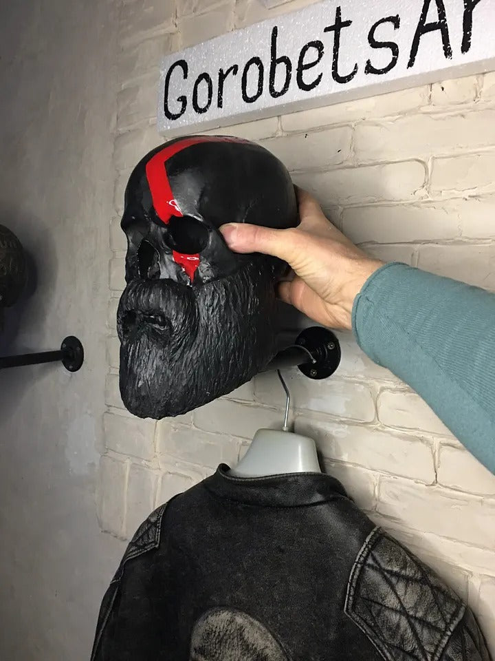 Motorcycle Skull Helmet Holder with Beard(🎁The most special gift for riders)