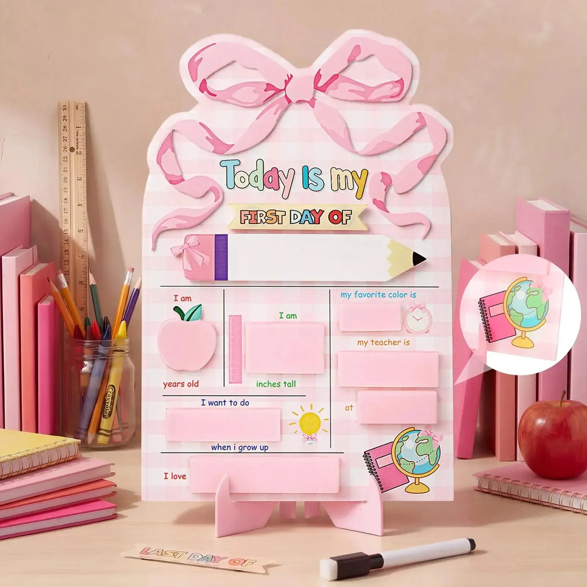 🔥Last Day 49% OFF - 🧑‍🏫✨Reusable First & Last Day of School Chalkboard Sign – Capture Every Milestone Memory