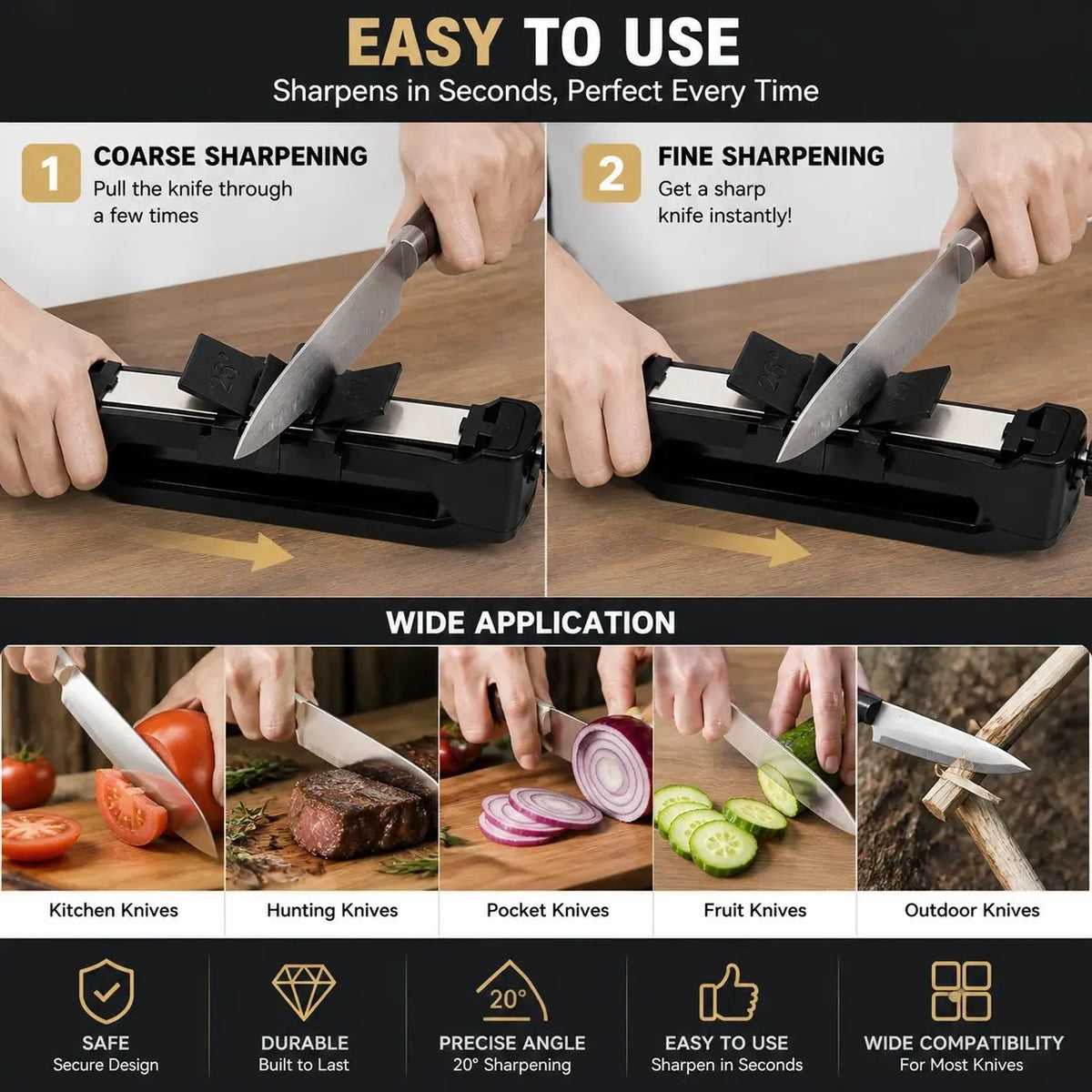 🔥 HOT SALE 🔥🛠️🔪Venture Portable Knife Sharpener