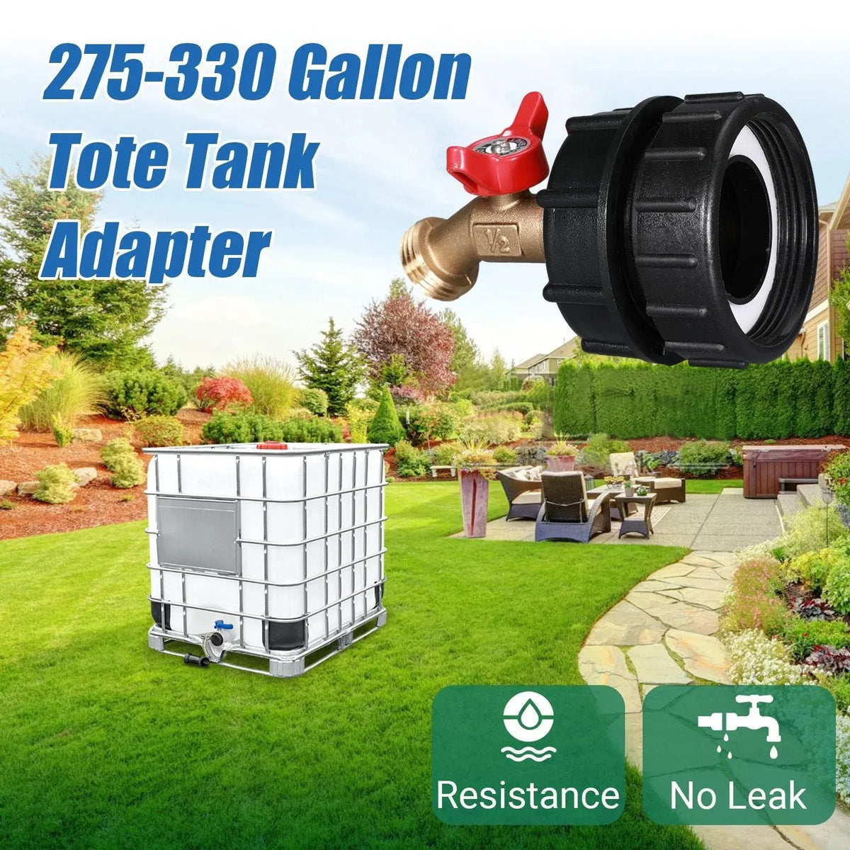 🎉 275-330 Gallon IBC Tote Tank Adapter