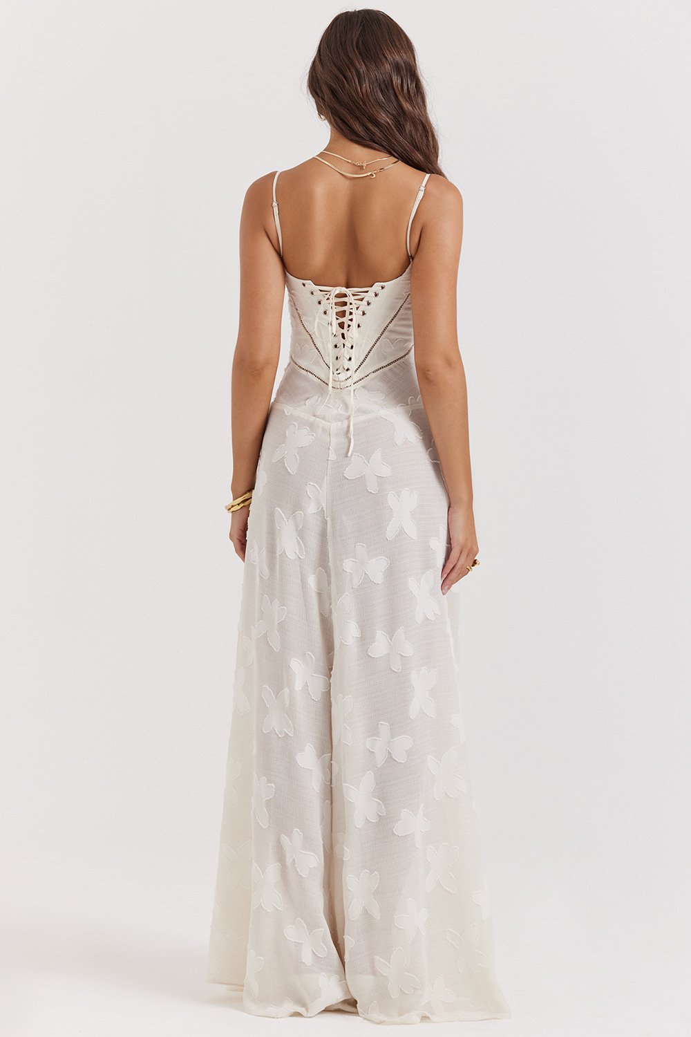 Sexy sleeveless lace camisole backless dress
