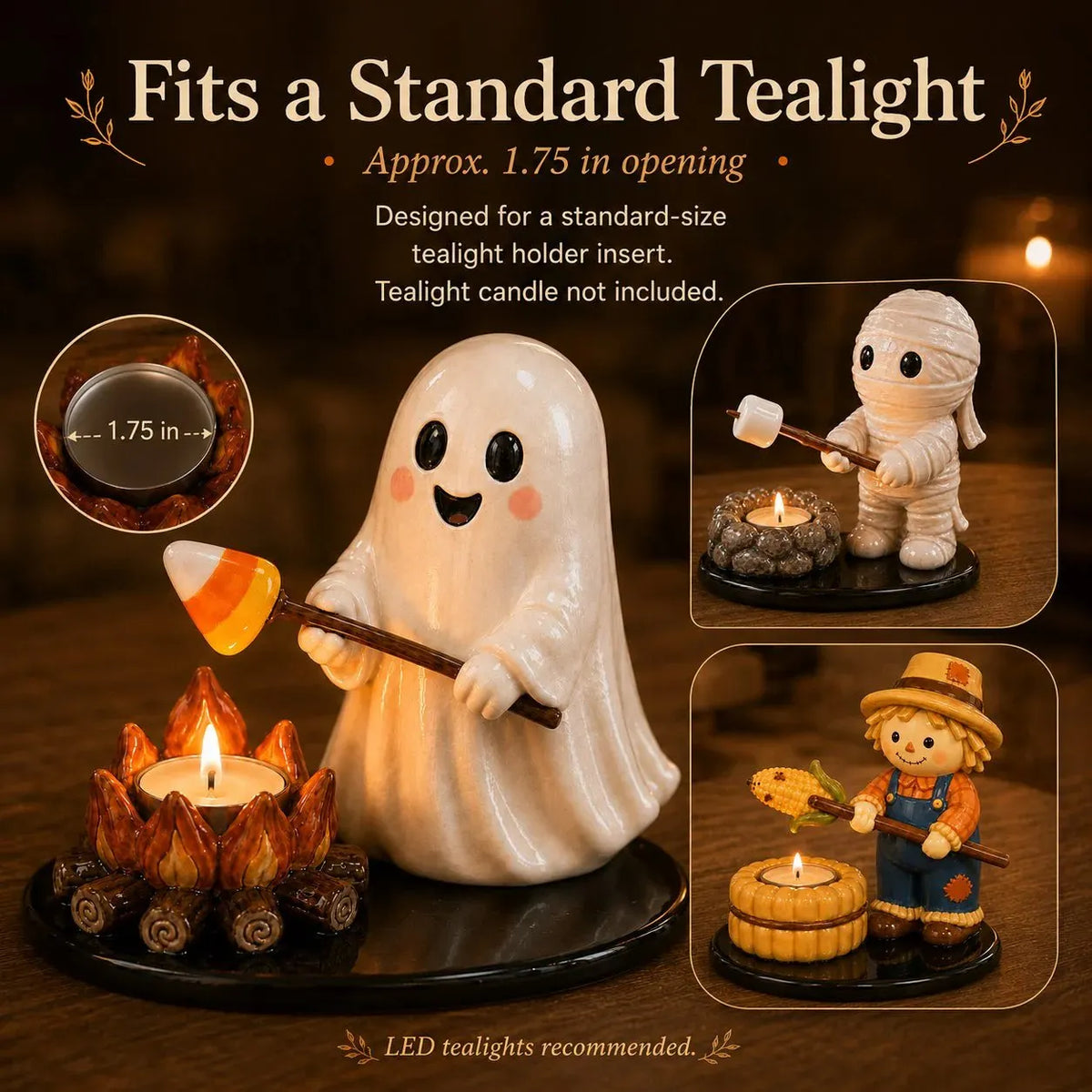 🎉🔥49% OFF💥Halloween Campfire Tealight Holder