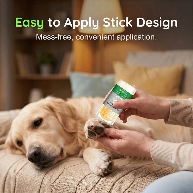 🎉🔥 Moisturizing Pet Paw Balm Stick – Coconut & Beeswax, Lick-Safe, No-Mess 🐾