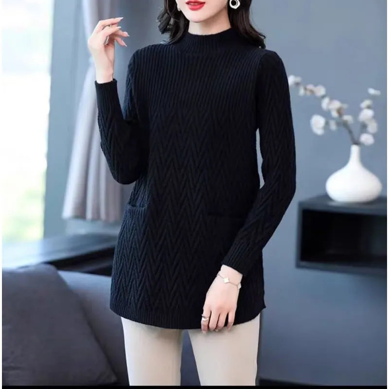 Women's Mid-Length Half Turtleneck Sweater🎊BUY 2 FREE SHIPPING