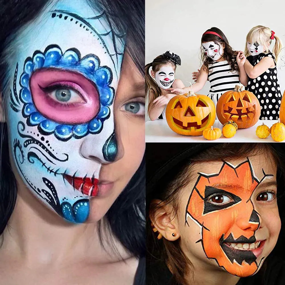 👻Face Body Paint Oil Palette,🎃Halloween,performance,cosplay