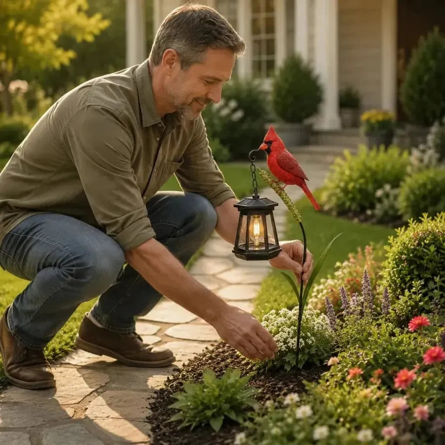 🔥HOT SALE🔥🐦 Cardinal Solar Light—A Beautiful Garden Light That Feels Full of Life