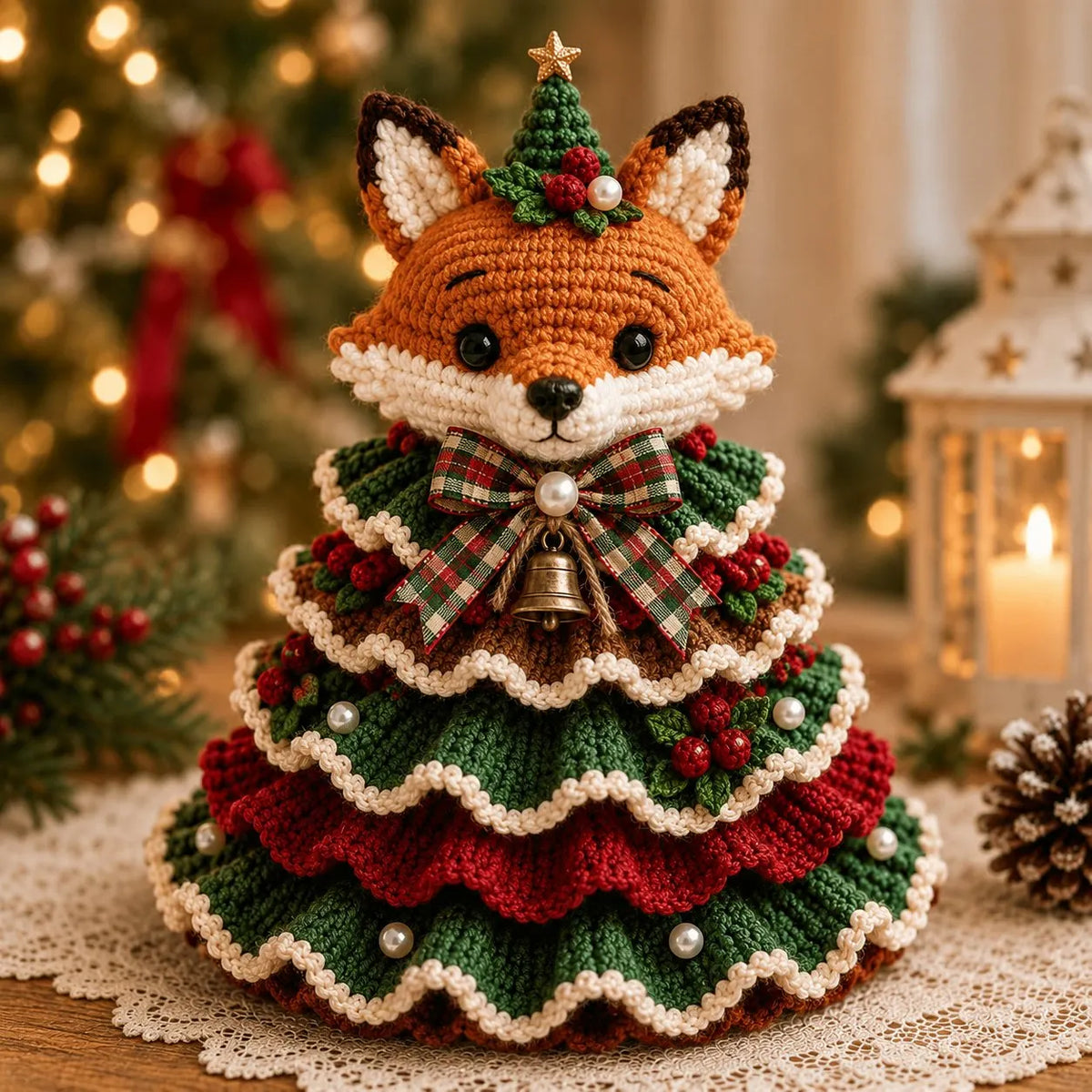 🎉🎄 Crochet Animal Christmas Tree DIY Kit