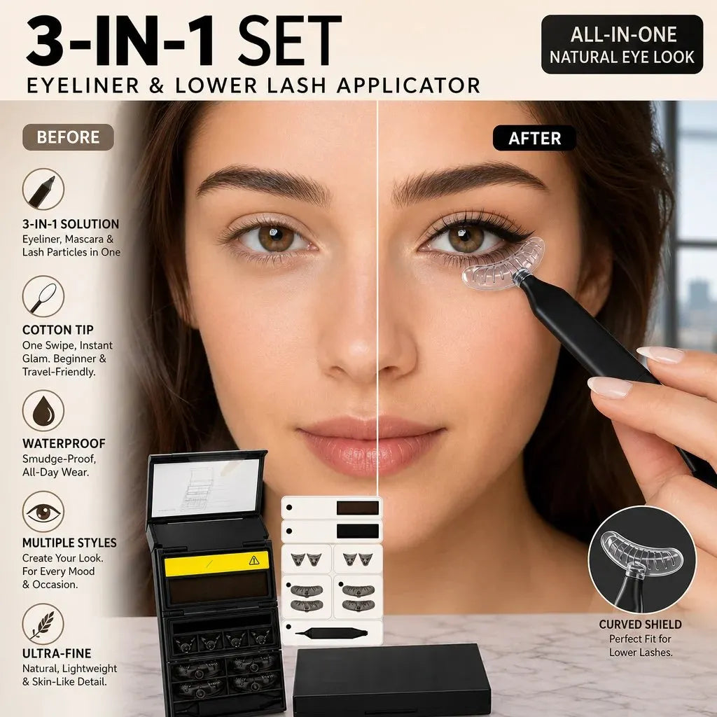 🔥HOT SALE🔥3-in-1 Kit: Eyeliner and Lower Lash Stamp