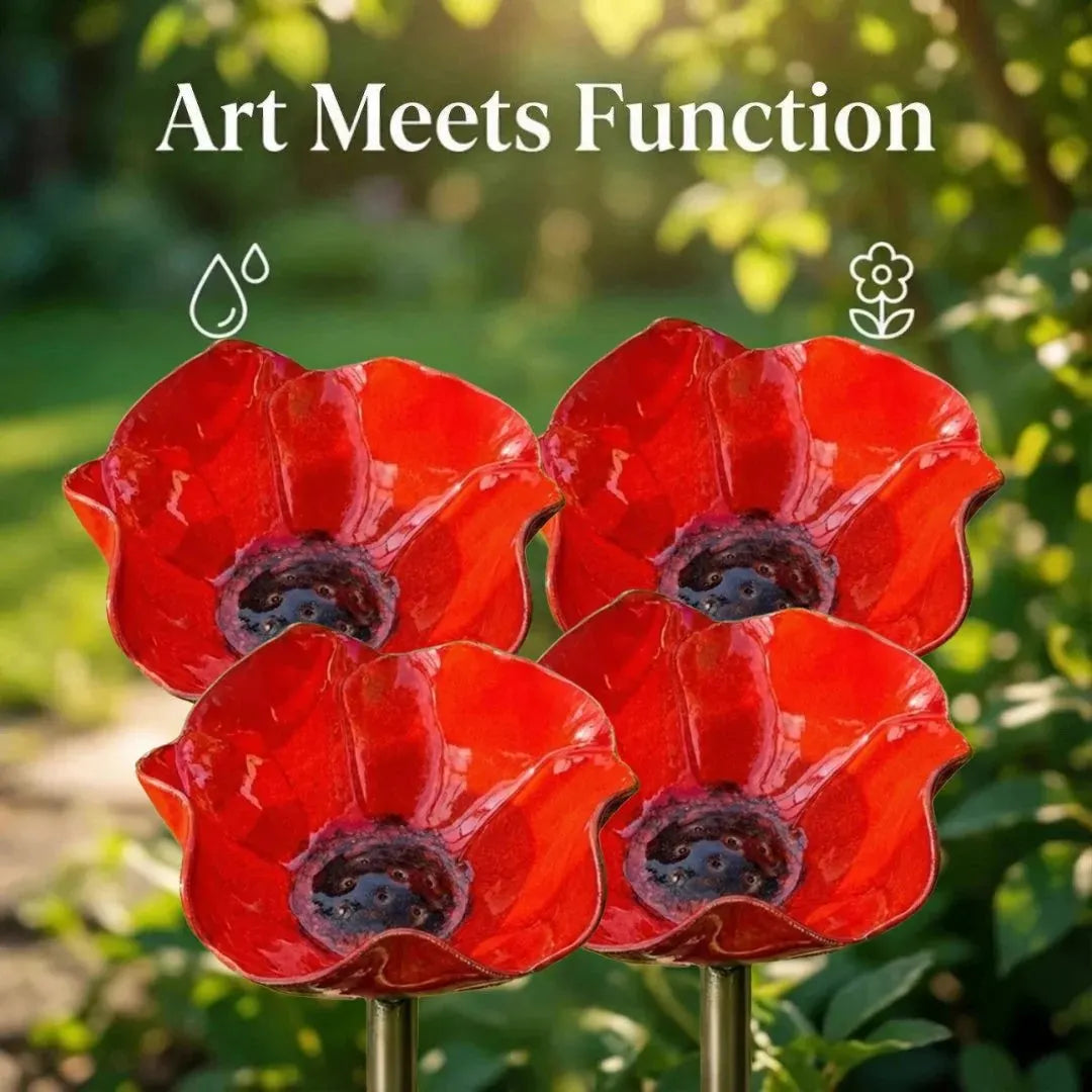 🎉💖🎁Handmade Metal Flower Garden Stake🐦