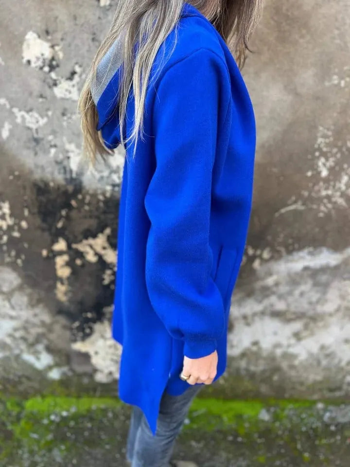 Zipper Hooded Long Sleeve Casual Coat