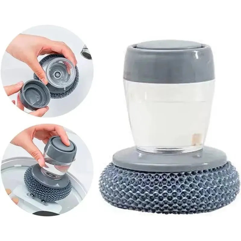 🔥HOT SALE🔥💕New Year event 💖-Automatic Liquid Filling Good Handle Soap Dispense Palm Kitchen Brush for Bowl Sink Cleaning Pot Comfortable