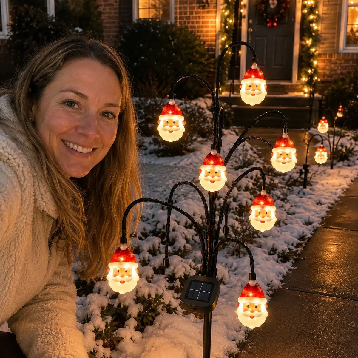🎉⏳ Last Day 49% OFF – 🎄Solar Christmas Character Pathway Stake Light Collection | 5 Festive Designs with Warm White LEDs, Automatic Dusk-to-Dawn Lighting & Easy Ground-Stake Setup ✨