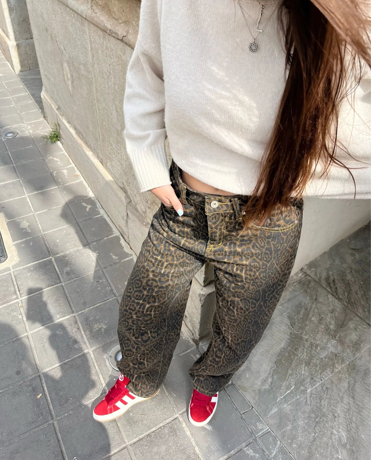 Viral Leopard Print Jeans