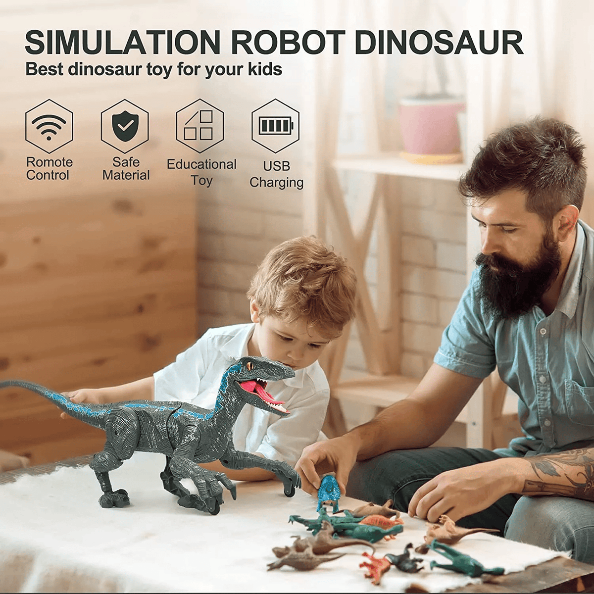 (Buy 1 Free Shipping)🎁Best Christmas Gifts for Kids🎁Remote Control Dinosaur
