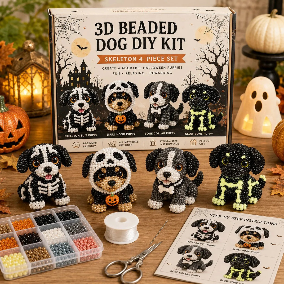 🔥Last Day 49% OFF - 🎁🐶🎃🐶3D Halloween Dog DIY Art Set(📦Buy 2 Free Shipping)