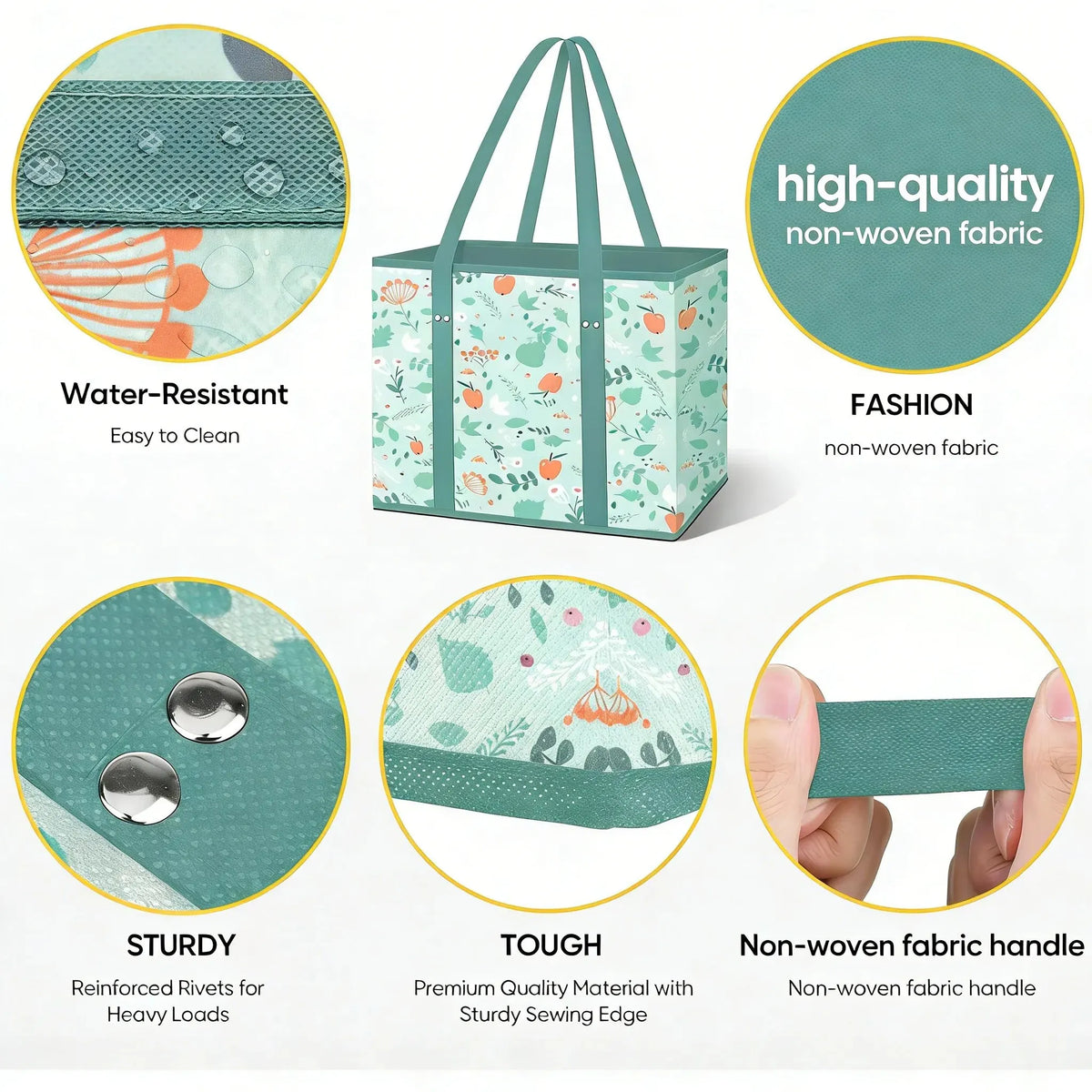 🔥HOT SALE🔥Thickened reusable shopping bag (foldable, sturdy, waterproof) 🛒✨