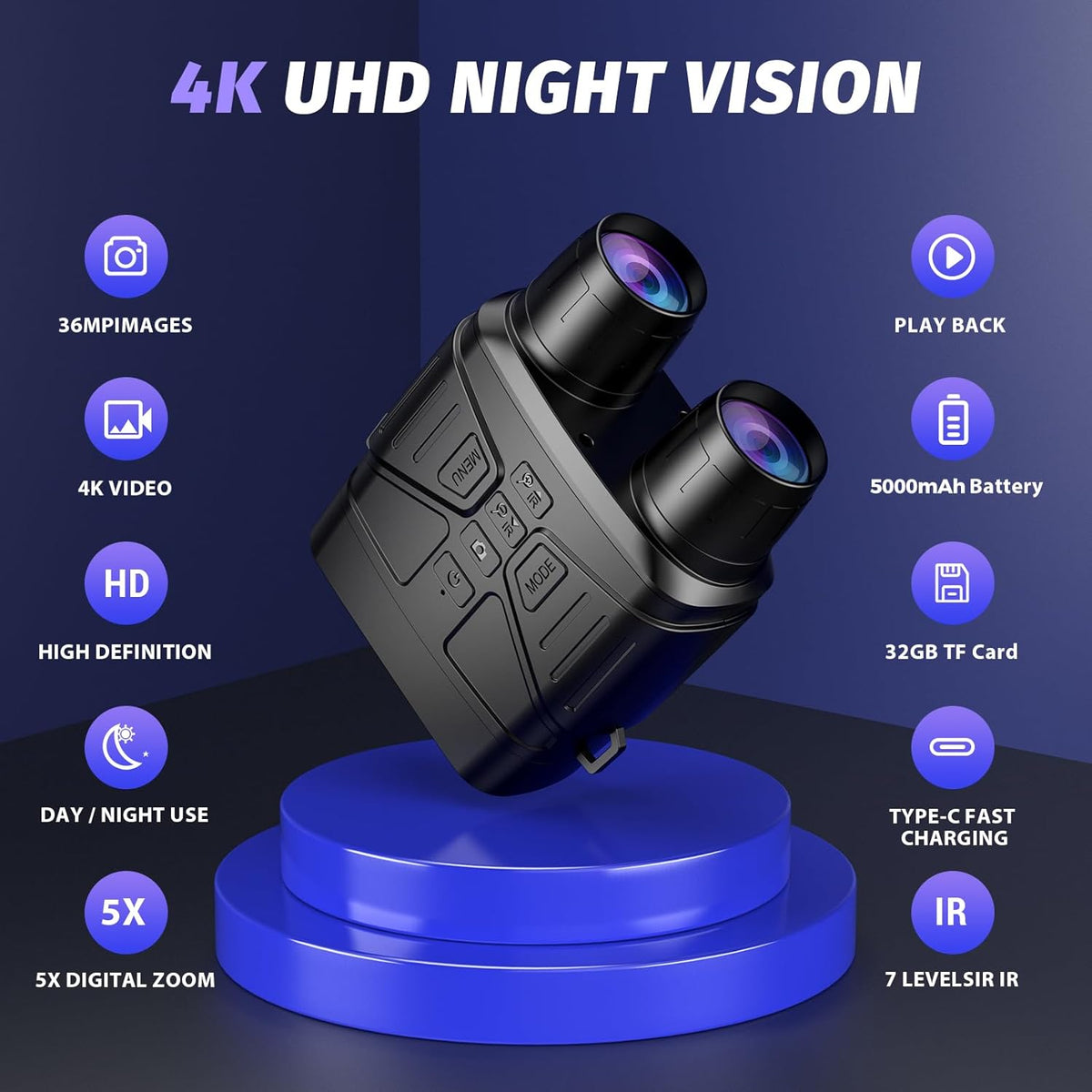 Pro 4K UHD Night Vision Binoculars