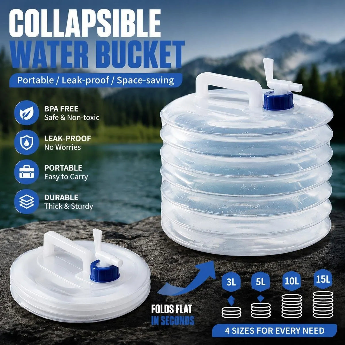 📢📢50% OFF !! ⏰Collapsible Water Container with Spigot
