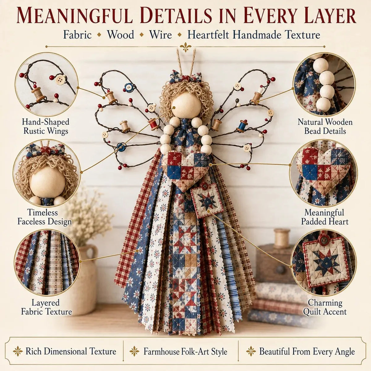 🔥 HOT SALE 🔥🪽 Angel Fabric Hanging DIY Kit