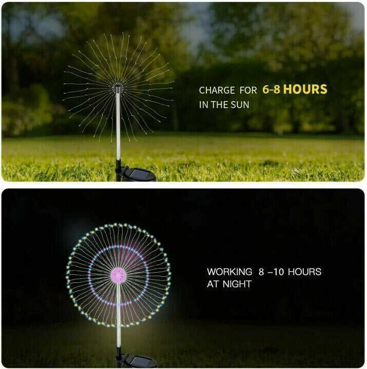 Last Day 70% OFF - Waterproof  Solar Garden Fireworks Lamp