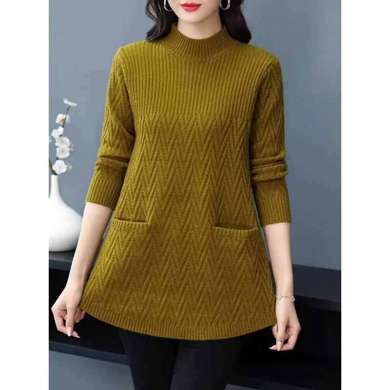 Women's Mid-Length Half Turtleneck Sweater🎊BUY 2 FREE SHIPPING