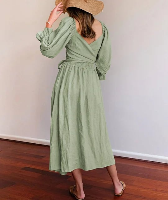 🔥Last Day Promotion - BUY 2 FREE SHIPPING🔥French Ruffled Lantern Sleeves Multi-wear Dress