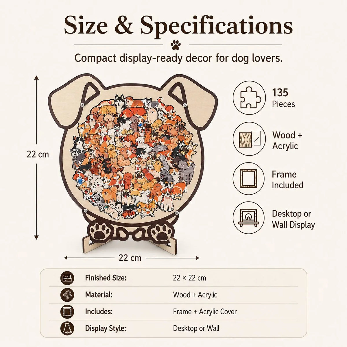 🔥Last Day 49% OFF - 🐶🐱Wooden Dog Jigsaw Puzzle