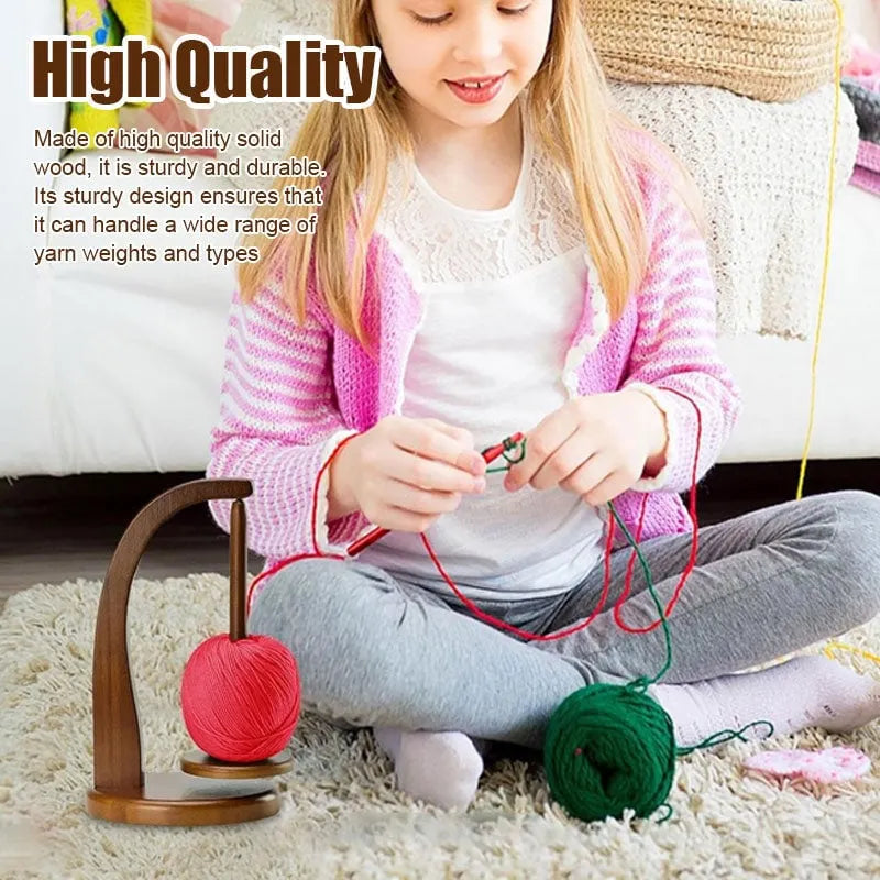 Wooden Yarn Spool Rack | Crochet Gift for Knitting Lovers