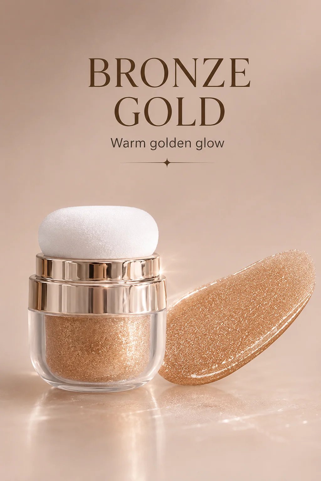 🎉 3-Shade Shimmer Highlighter with Puff | Face & Body Glow